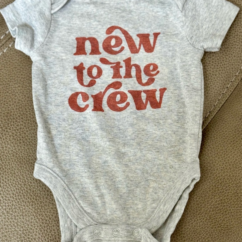 Old Navy Gray and Red Baby Bodysuit
